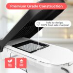 White and black fullstar Pro Core 6-in-1 Vegetable Chopper and Mandoline Slicer with various blades and container.