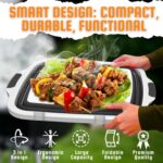 Black collapsible BBQ prep tub with an integrated cutting board, a locking lid, and two meat shredder claws.